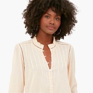 Faherty Blue Willa top ivory